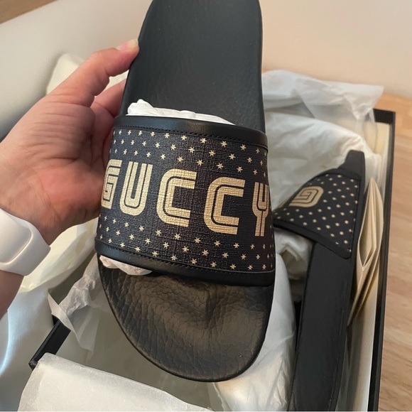 Gucci “guccy” authentic slides size 8 new in box - Picture 2 of 8